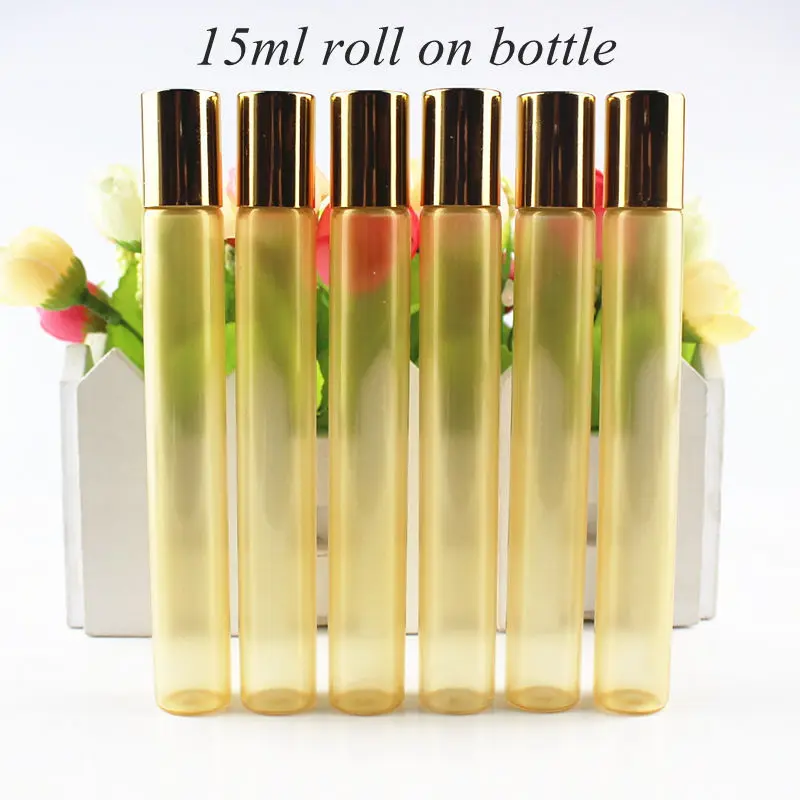 20pcs/lot 15ml Pearl Gold Color Glass Roll on Bottle Empty Essential Oils Bottle Travel Perfume Glass Vials with Roller Ball
20pcs/lot 15ml Pearl Gold Color Glass Roll on Bottle Empty Essential Oils Bottle Travel Perfume Glass Vials with Roller Ball