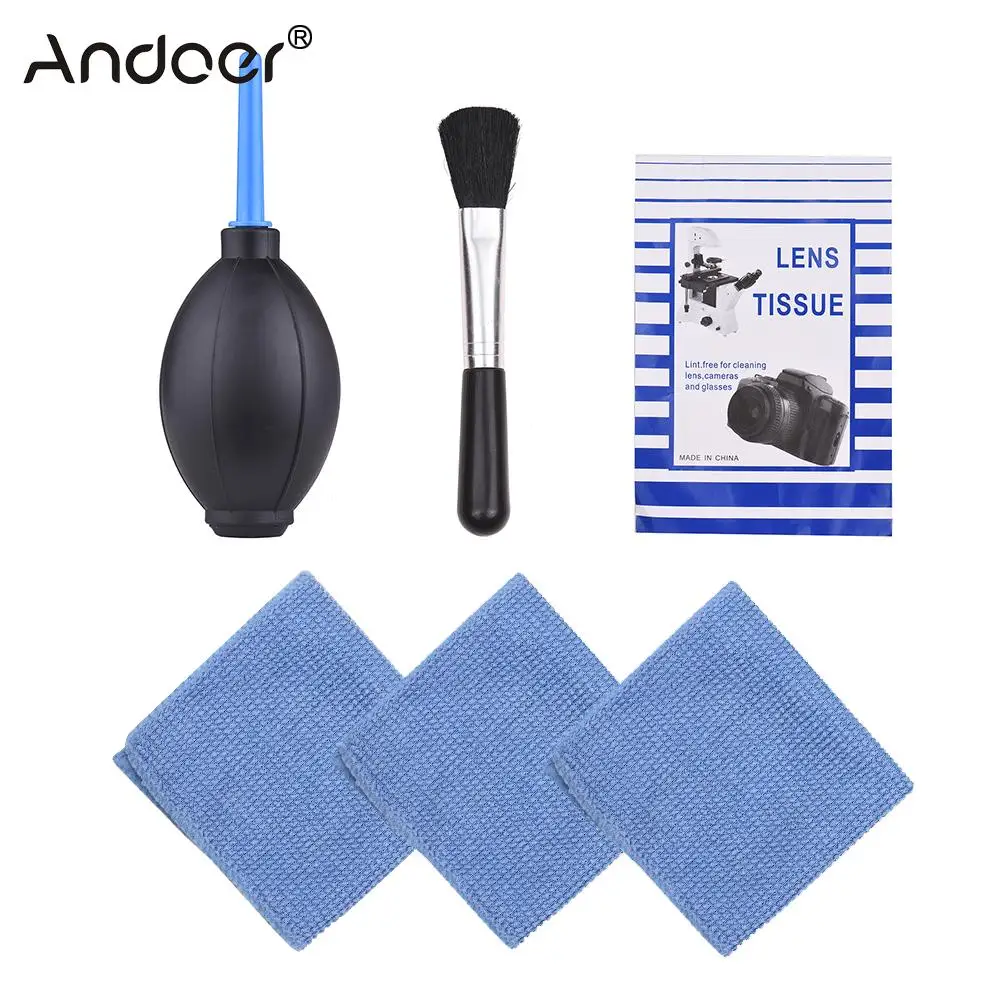 Andoer 6 in 1 3 in 1Dust Cleaner Camera Cleaning Kit Len Brush+Cleaning Cloth+Air Blower for Canon Nikon Sony DSLR ILDC Cam/Lens
Andoer 6 in 1 3 in 1Dust Cleaner Camera Cleaning Kit Len Brush+Cleaning Cloth+Air Blower for Canon Nikon Sony DSLR ILDC Cam/Lens
