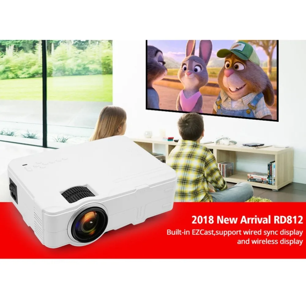 NEW RD812 Mini LED Wireless WiFi Projector with Sync Cable 3D LCD Screen Projector Multi Screen HDMI VGA USB Video Home Theater
NEW RD812 Mini LED Wireless WiFi Projector with Sync Cable 3D LCD Screen Projector Multi Screen HDMI VGA USB Video Home Theater