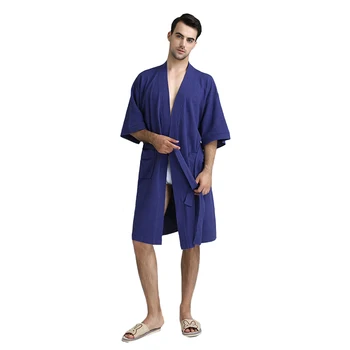Men Kimono Bathrobe Summer Casual Home Wear Solid Color Robe Gown Nightgown Three Quarter Sleeve Sleepwear With Belt M XL
Men Kimono Bathrobe Summer Casual Home Wear Solid Color Robe Gown Nightgown Three Quarter Sleeve Sleepwear With Belt M XL