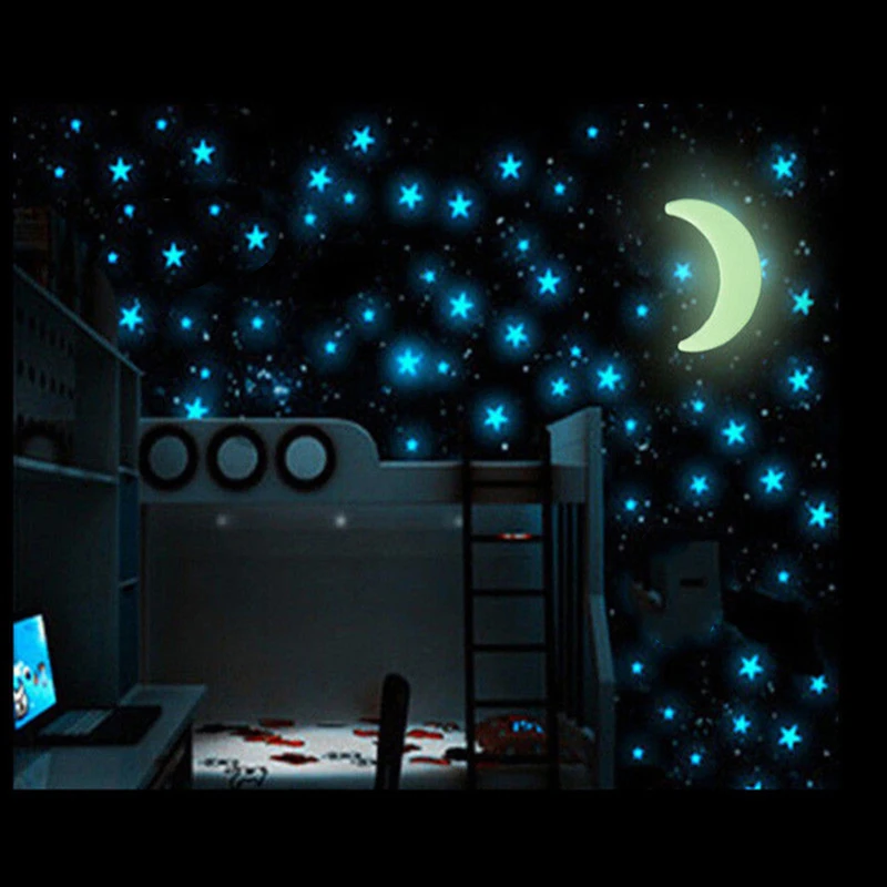 Keythemelife 100pcs Glow Wall Stickers with1 pcs Moon Night star Room Decal for Baby Kids Bedroom Home Luminous Fluorescent DF
Keythemelife 100pcs Glow Wall Stickers with1 pcs Moon Night star Room Decal for Baby Kids Bedroom Home Luminous Fluorescent DF