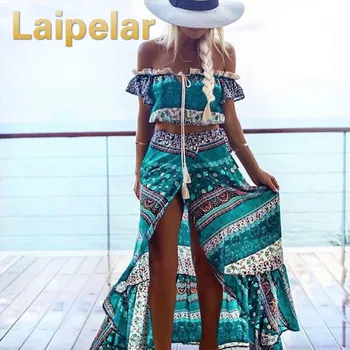 Boho Print Summer Women Sexy Tracksuit Two Piece Set Slash neck Ruffles Crop Tops+Split Long Skirts Beach Maxi Skirts Suit
Boho Print Summer Women Sexy Tracksuit Two Piece Set Slash neck Ruffles Crop Tops+Split Long Skirts Beach Maxi Skirts Suit