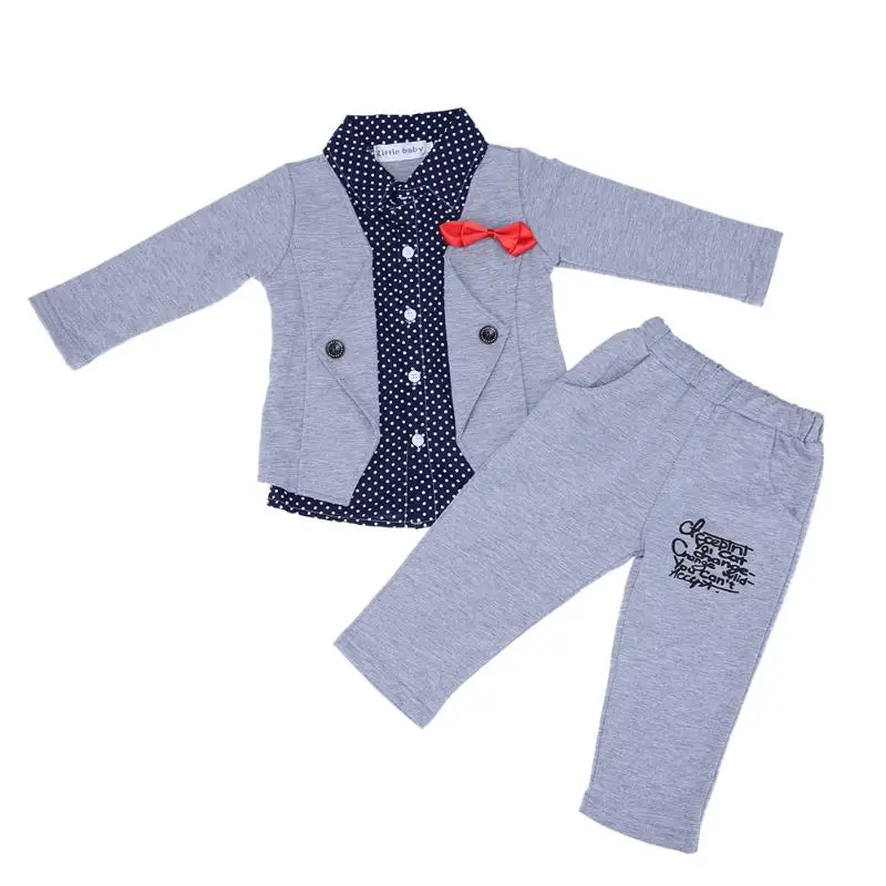 2pcs Toddler Baby Boys Kids Gentleman Tops+ Long Pants Clothes Suits Outfits Sets Baby Kids Autumn Costume for 1-3Y
2pcs Toddler Baby Boys Kids Gentleman Tops+ Long Pants Clothes Suits Outfits Sets Baby Kids Autumn Costume for 1-3Y
