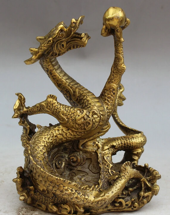 150610 S1343 7" Chinese Brass Folk success Zodiac Year Dragon play bead Statue sculpture discount 30% (C0324)
150610 S1343 7" Chinese Brass Folk success Zodiac Year Dragon play bead Statue sculpture discount 30% (C0324)