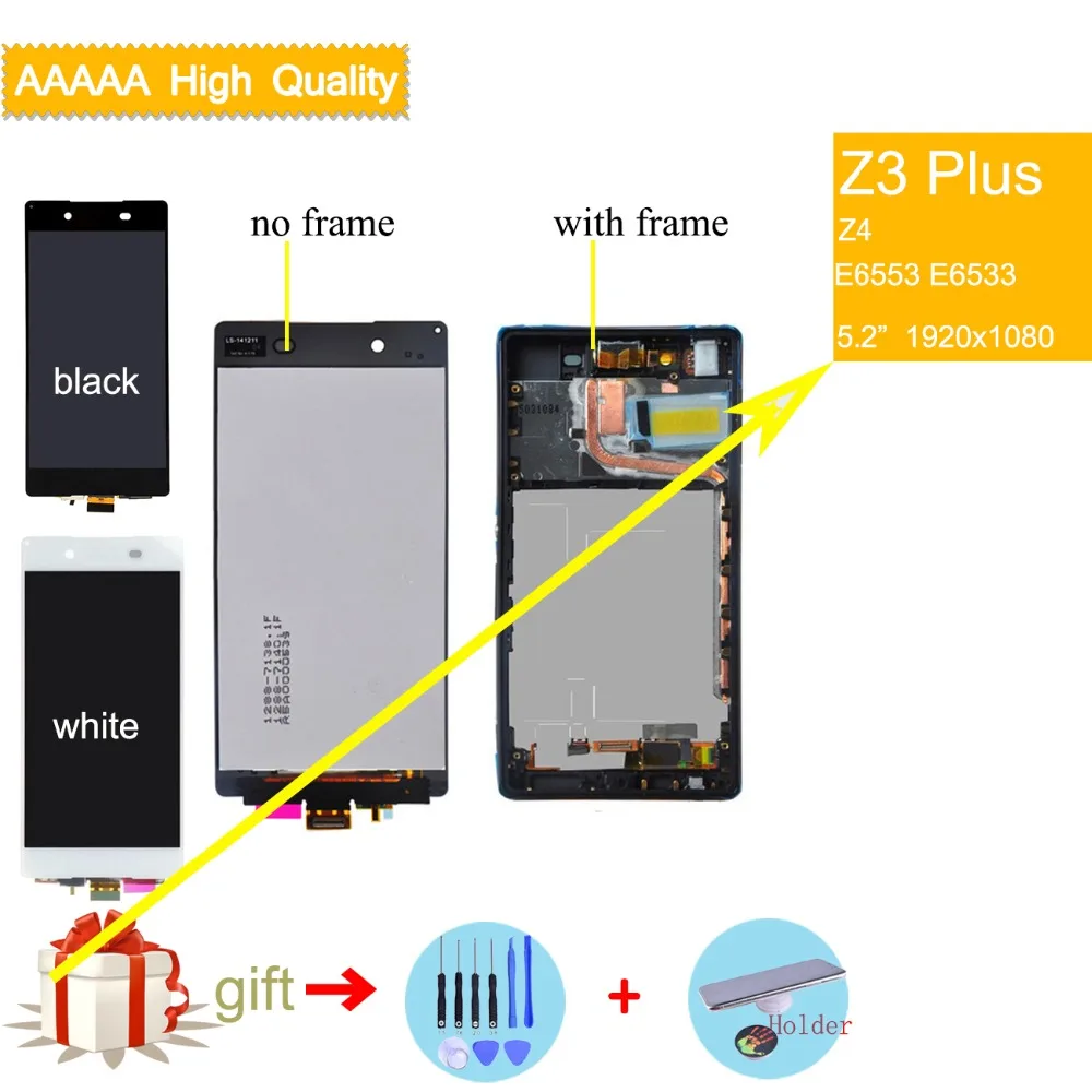 Display For SONY Xperia Z4 LCD Touch Screen with Frame Assembly Complete For Xperia Z3 Plus Display Original LCD E6533 E6553 lcd
Display For SONY Xperia Z4 LCD Touch Screen with Frame Assembly Complete For Xperia Z3 Plus Display Original LCD E6533 E6553 lcd