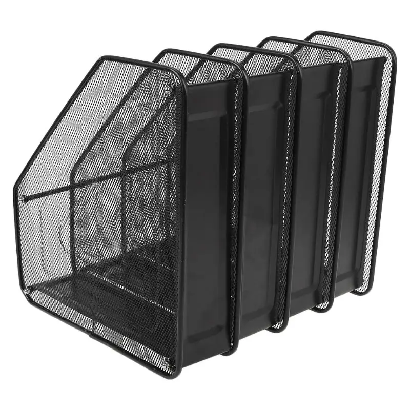 4 Column Metal Mesh File Holder Document Rack Letter Magazine Newspaper Tray for Desk Organizer Home Office Supplies 4 Column Metal Mesh File Holder Document Rack Letter Magazine Newspaper Tray for Desk Organizer Home Office Supplies