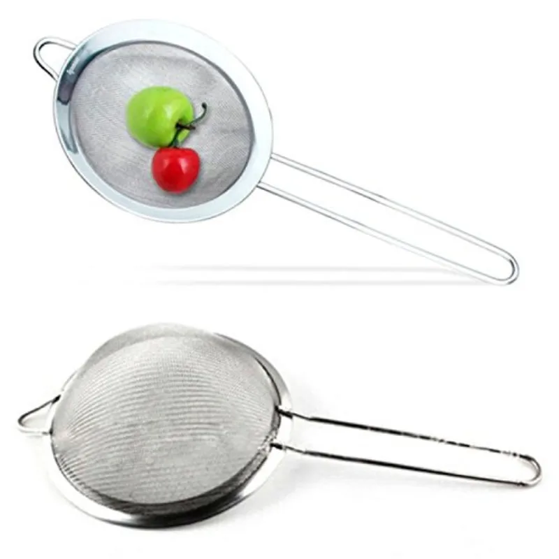High Quality Kitchen Wire Flour Sieve Stainless Steel Mesh Round Colander Portable Durable Strainer Baking Kitchen Accessories
High Quality Kitchen Wire Flour Sieve Stainless Steel Mesh Round Colander Portable Durable Strainer Baking Kitchen Accessories
