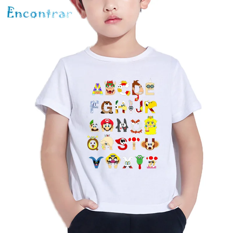 Super Mario 26 Alphabet Pattern Funny Kids T shirt Baby Girls Summer Short Sleeve Tops Boys Cartoon White T-shirt,HKP5517
Super Mario 26 Alphabet Pattern Funny Kids T shirt Baby Girls Summer Short Sleeve Tops Boys Cartoon White T-shirt,HKP5517