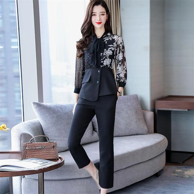 New Spring Women Fashion Two Piece Set Ladies Patchwork Tops + Ankle Pants Sets Female Elegant Plus Size 3XL Suits Outfits F30
New Spring Women Fashion Two Piece Set Ladies Patchwork Tops + Ankle Pants Sets Female Elegant Plus Size 3XL Suits Outfits F30