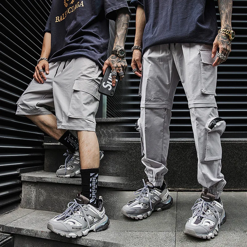 Detachable Side Pockets Cargo Men's Harem Pants Hip Hop Casual Male Tatical Joggers Trousers Fashion Casual Streetwear Pants
Detachable Side Pockets Cargo Men's Harem Pants Hip Hop Casual Male Tatical Joggers Trousers Fashion Casual Streetwear Pants