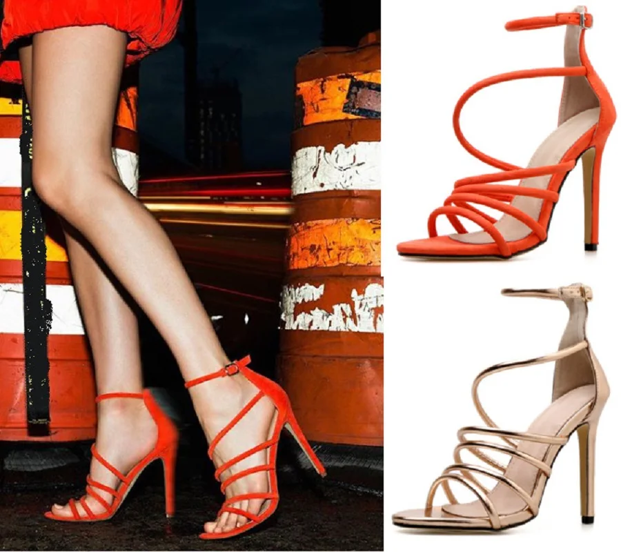 Summer women sandals gladiator high heels open toe ladies shoes sexy hollow out narrow band stiletto party sandals orange gold
Summer women sandals gladiator high heels open toe ladies shoes sexy hollow out narrow band stiletto party sandals orange gold