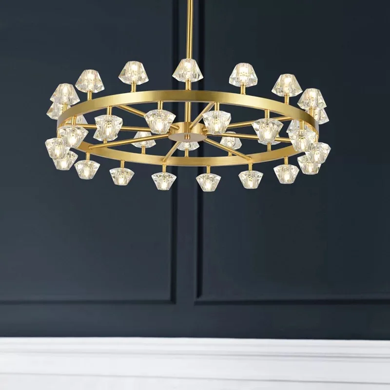 crystal full copper AC 220V retro modern LED chandelier simple gloss G4 indoor living room lighting kitchen dining room lighting
crystal full copper AC 220V retro modern LED chandelier simple gloss G4 indoor living room lighting kitchen dining room lighting