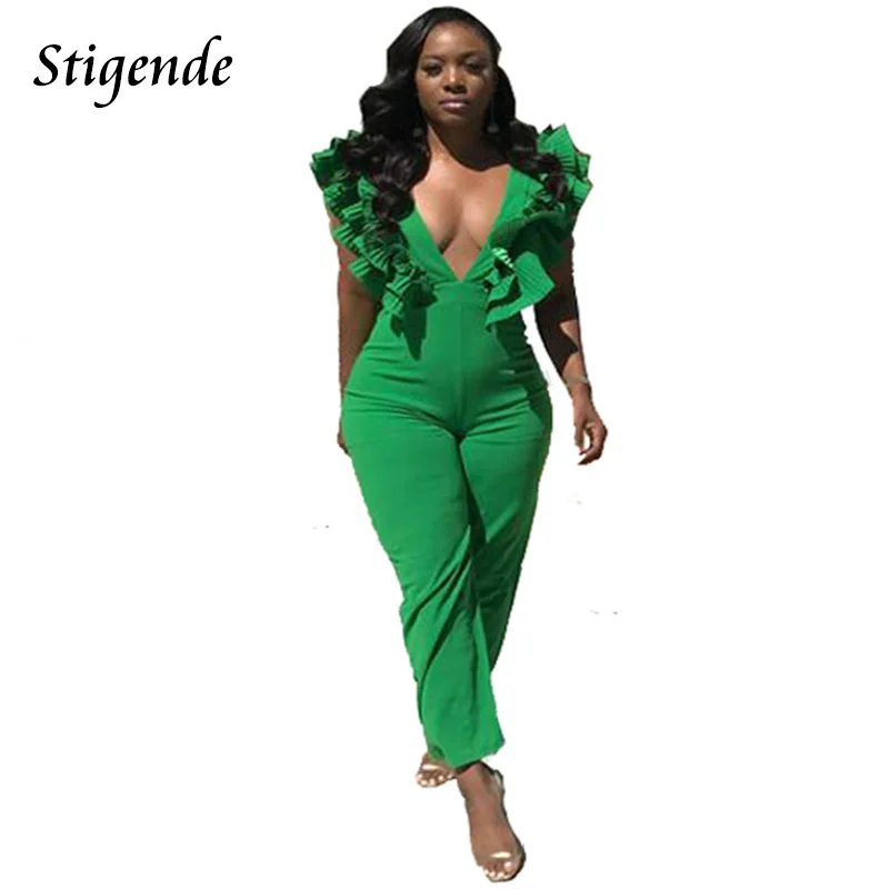 Stigende Women Casual Sleeveless Ruffle Jumpsuit Sexy Deep V Neck Backless Party Jumpsuit Solid Back Zipper Bodycon Jumpsuit
Stigende Women Casual Sleeveless Ruffle Jumpsuit Sexy Deep V Neck Backless Party Jumpsuit Solid Back Zipper Bodycon Jumpsuit