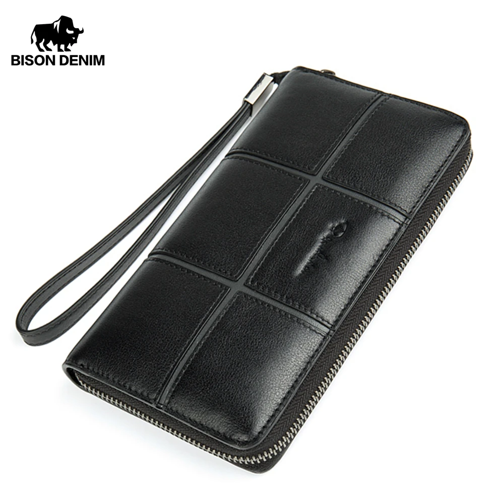 BISON DENIM Genuine Leather Wallet Men Business Clutch Wallets Coin Purse long wallet Organizer Zipper card holder N8160
BISON DENIM Genuine Leather Wallet Men Business Clutch Wallets Coin Purse long wallet Organizer Zipper card holder N8160
