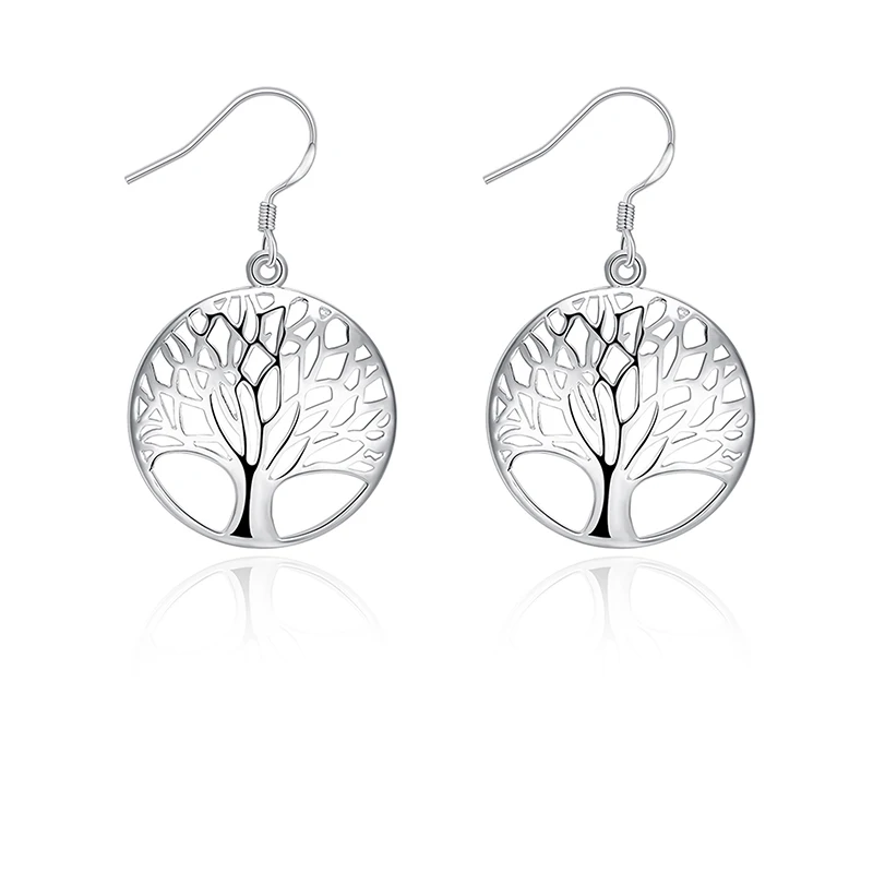 SUKI 2019 Popular Tree of Life Round Pendant Earrings White Gold Tree of Life Bijoux Collier Elegant Women's Jewelry Gift
SUKI 2019 Popular Tree of Life Round Pendant Earrings White Gold Tree of Life Bijoux Collier Elegant Women's Jewelry Gift