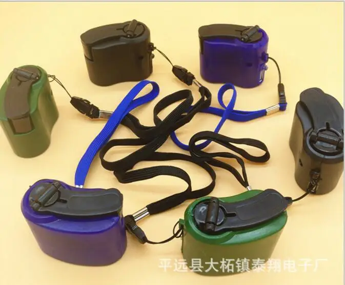 Оптовая продажа 100 компл./лот штук в наборе USB Ручной Мощность динамо фонарь