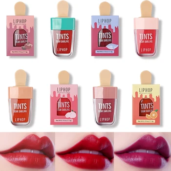 

LIPHOP 5 Colors Ice Cream Lip Tint Long-Lasting Liquid Lipstick Waterproof Rouge A Levres Labial Matte Lip Gloss Tattoo Makeup