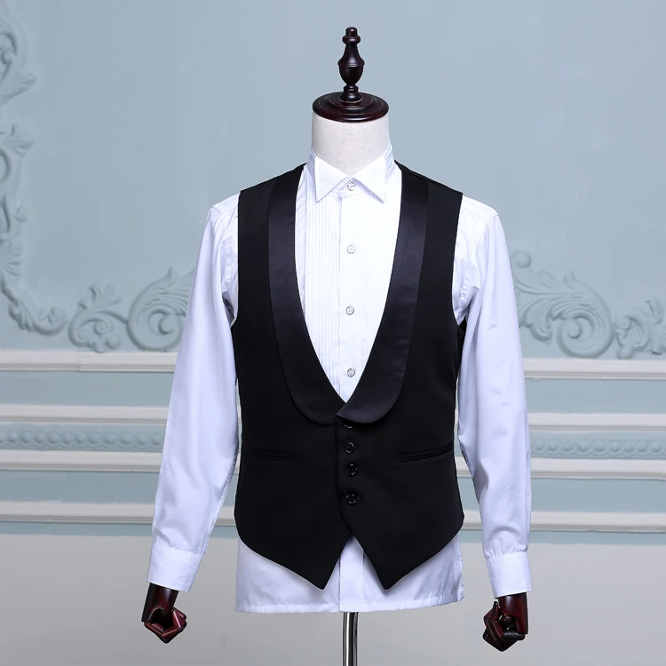 Fashion Men's Stage Show Waistcoat Black Shawl Collar Host Master Of Ceremonies Men Suit Vest Gilet Vests & Waistcoats
Fashion Men's Stage Show Waistcoat Black Shawl Collar Host Master Of Ceremonies Men Suit Vest Gilet Vests & Waistcoats