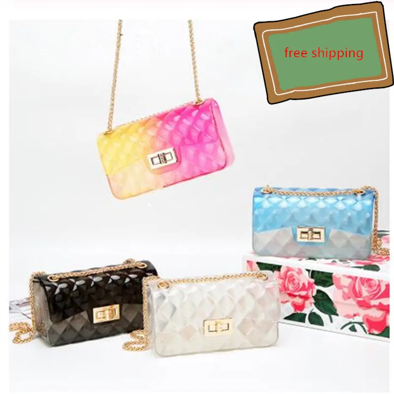 Hot new Clear Colorful Transparent jelly Bag Gradient Candy Color Crossbody Bags Designed Ladies Shoulder Chain Messenger Bag
Hot new Clear Colorful Transparent jelly Bag Gradient Candy Color Crossbody Bags Designed Ladies Shoulder Chain Messenger Bag
