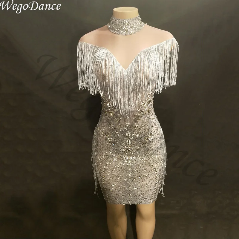 new Fashion Rhinestones Singer Dancer costume Fringes Women Evening Birthday Celebrate Tassel Dress Nightclub Stage Women
new Fashion Rhinestones Singer Dancer costume Fringes Women Evening Birthday Celebrate Tassel Dress Nightclub Stage Women
