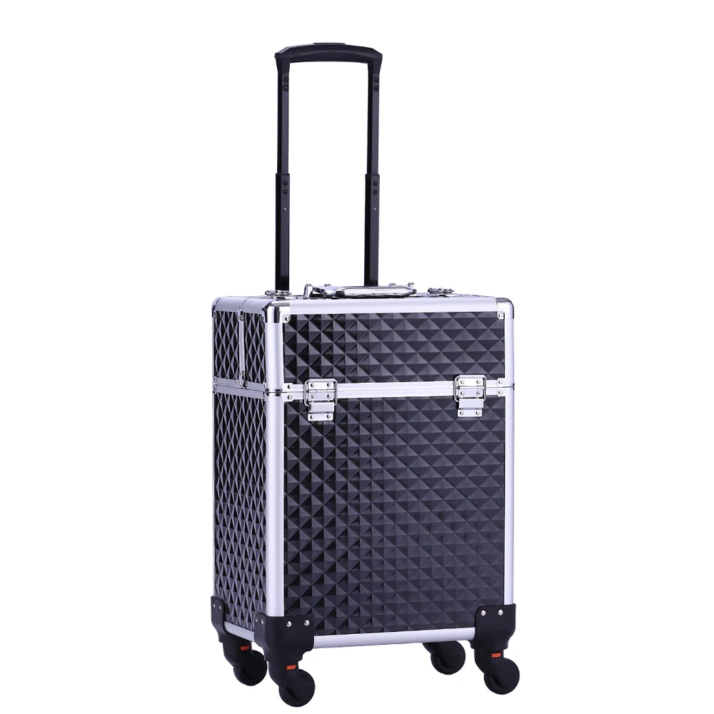 Mute Caster Professional Artist Rolling Makeup Train Box Makeup Organizer Box Artist Cosmetic Travel Case With Wheel
Mute Caster Professional Artist Rolling Makeup Train Box Makeup Organizer Box Artist Cosmetic Travel Case With Wheel