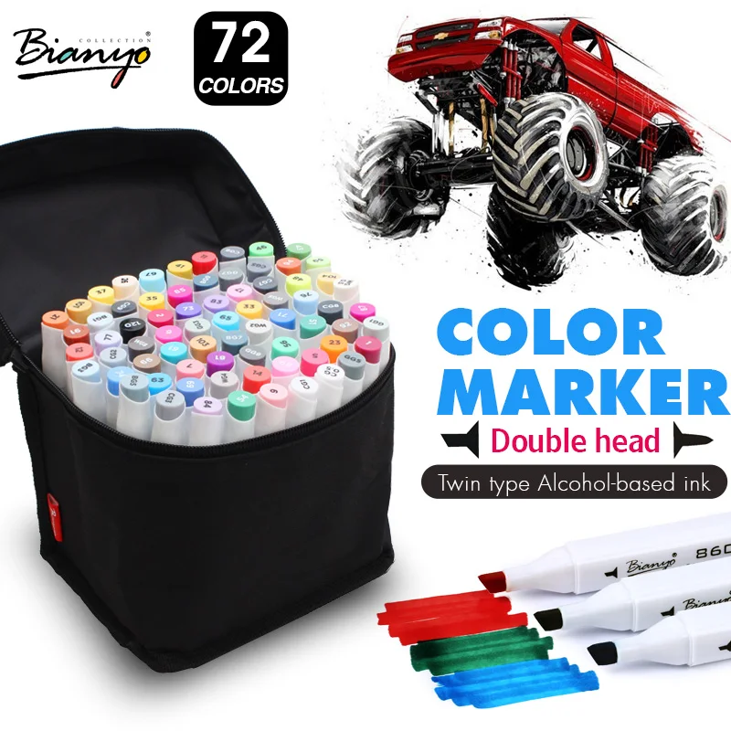 Bainyo Dual Head Art Markers Alcohol Based Sketch Marker Set Manga Marker For Artist Desinger Drawing 72 Color Marker Supplier
Bainyo Dual Head Art Markers Alcohol Based Sketch Marker Set Manga Marker For Artist Desinger Drawing 72 Color Marker Supplier