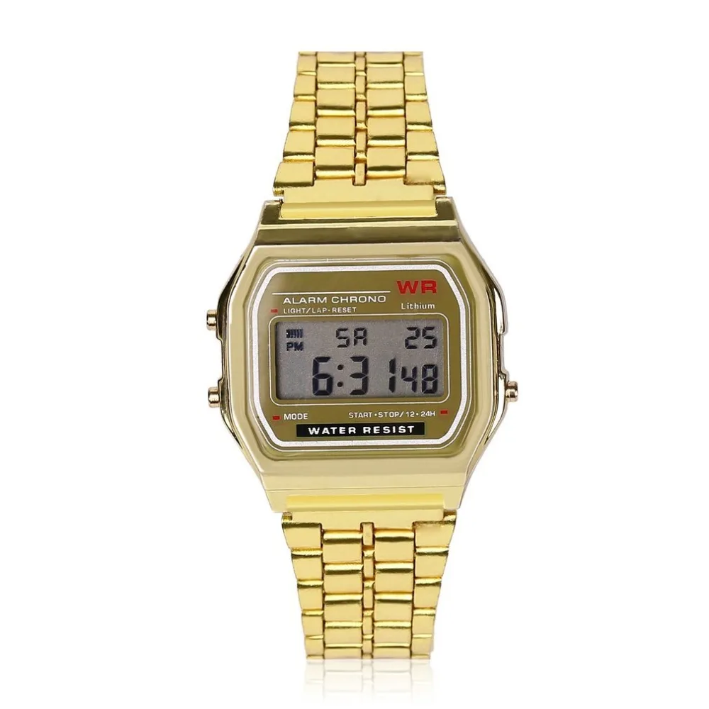 Fashion Vintage LED Digital Watch Waterproof Steel Strap Quartz Wrist Watch Golden Dress Wrist Watch For Men Women Dropshipping
Fashion Vintage LED Digital Watch Waterproof Steel Strap Quartz Wrist Watch Golden Dress Wrist Watch For Men Women Dropshipping