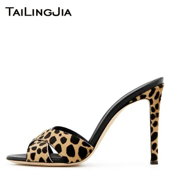Leopard Women Shoes High Heel Slip On Sandals Plus Size Brand Sexy Handmade Latest Woman Shoes Open Toe Ladies Shoes Fur Slides
Leopard Women Shoes High Heel Slip On Sandals Plus Size Brand Sexy Handmade Latest Woman Shoes Open Toe Ladies Shoes Fur Slides