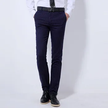 2018 Spring Autumn Pure Color Stripes Men's Suit Pants 28 29 30 31 32 33 34 Black Navy Blue Fashion Business Casual Men Trousers
2018 Spring Autumn Pure Color Stripes Men's Suit Pants 28 29 30 31 32 33 34 Black Navy Blue Fashion Business Casual Men Trousers