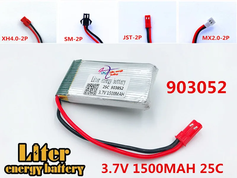 3.7v 1500mah 903052 Lipo Battery X5SW X5 M18 H5P HQ898B 859B T64 T04 rc Quadrocopter High power lithium polymer JST-2P
3.7v 1500mah 903052 Lipo Battery X5SW X5 M18 H5P HQ898B 859B T64 T04 rc Quadrocopter High power lithium polymer JST-2P