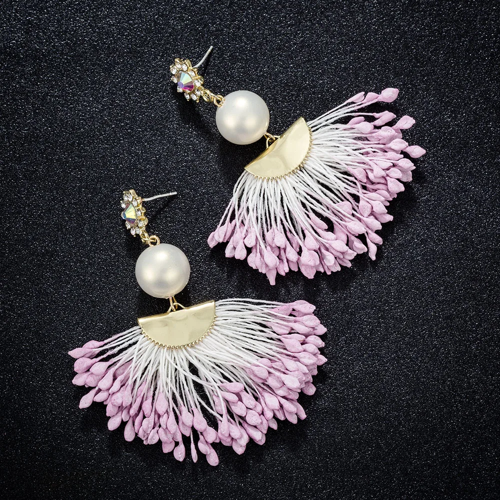 FARLENA Jewelry Handmade Cotton Rope Fan-shaped Dangle Earrings Fashion Korean Drop Earrings for Women Gift
FARLENA Jewelry Handmade Cotton Rope Fan-shaped Dangle Earrings Fashion Korean Drop Earrings for Women Gift