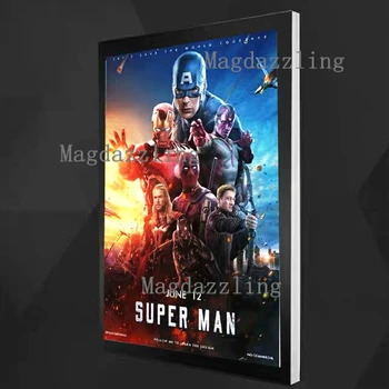 Black Magnetic LED Illuminated Aluminum Movie Poster Frame Display Case Light Box 60x90CM for Home Theater
Black Magnetic LED Illuminated Aluminum Movie Poster Frame Display Case Light Box 60x90CM for Home Theater