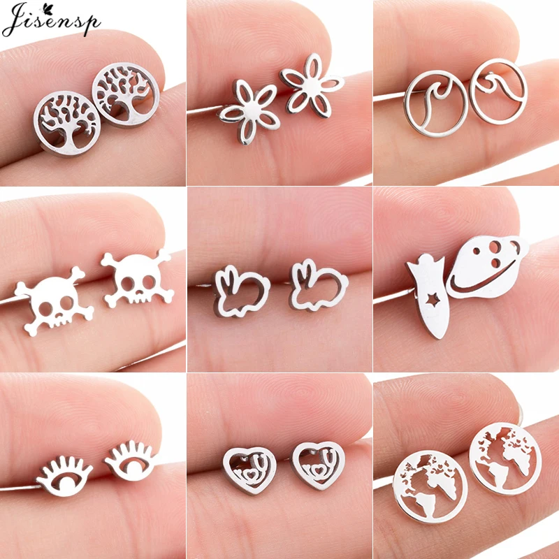 Jisensp Stainless Steel World Map Earrings for Women Everyday Jewelry Cute Rabbit Flower Earing Tree of Life Earings Accessories
Jisensp Stainless Steel World Map Earrings for Women Everyday Jewelry Cute Rabbit Flower Earing Tree of Life Earings Accessories