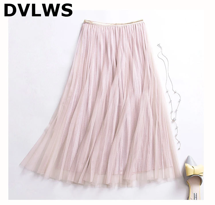 2019 Fashion Metalic Mesh A-line Skirt of Women Spring Summer Pleated Skirt of Women High Quality
2019 Fashion Metalic Mesh A-line Skirt of Women Spring Summer Pleated Skirt of Women High Quality