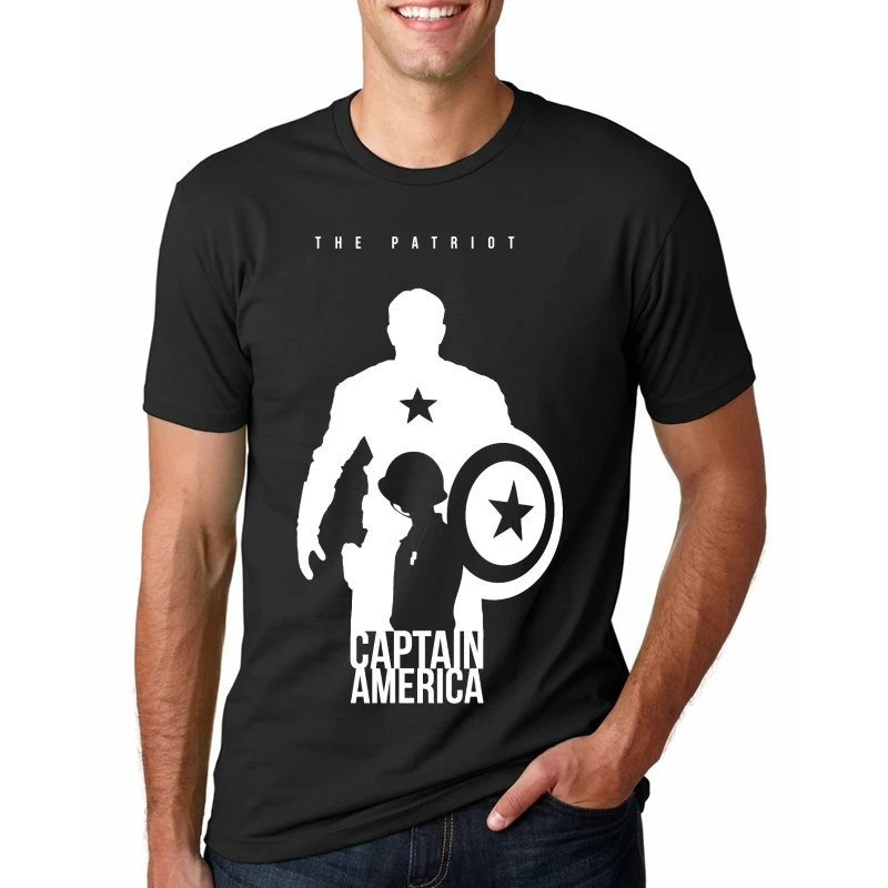 Фото 2018 Для мужчин футболка Капитан Америка/Железный человек/Халк/Тор