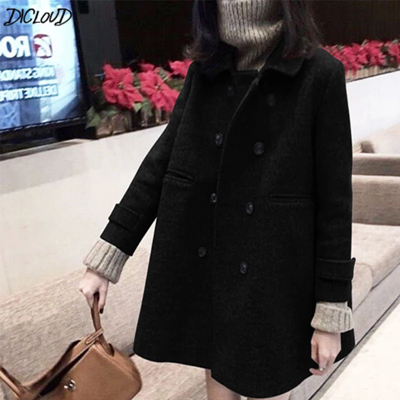 DICLOUD Black Coats Women Winter Double Breasted Coat Ladies Korea Brand Designer Clothes Long Jackets Woman Fashion Outerwear
DICLOUD Black Coats Women Winter Double Breasted Coat Ladies Korea Brand Designer Clothes Long Jackets Woman Fashion Outerwear