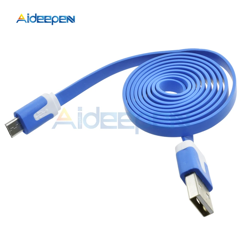 

1Pcs 1m 3.3ft Micro USB Charging Cable Blue For Wemos D1 Wemos D1 Mini NodeMcu Wire Random Color