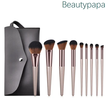 BeautyPaPa 9pcs Coffee Professional MakeUp Brushes Set Include Leather Bag + Eye Shadow Concealer Brushes - Make up Tool
BeautyPaPa 9pcs Coffee Professional MakeUp Brushes Set Include Leather Bag + Eye Shadow Concealer Brushes - Make up Tool