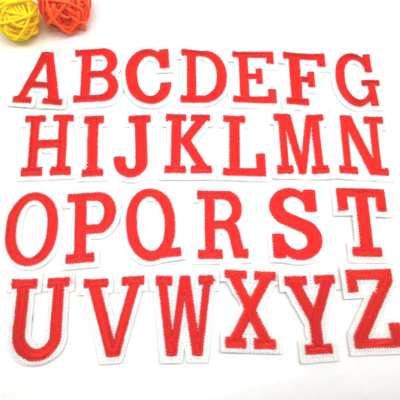 clolrful home Embroidered iron on patches DIY26 English red letters patch cartoon Motif Clothes Applique accessory Name patches
clolrful home Embroidered iron on patches DIY26 English red letters patch cartoon Motif Clothes Applique accessory Name patches