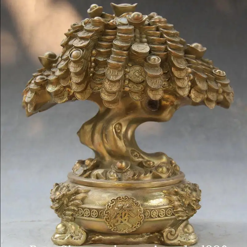 zhaorui4884427+ +9" Chinese Feng Shui Brass Dragon Head Money Wealth Coin Yuan Bao Statue Tree
zhaorui4884427+ +9" Chinese Feng Shui Brass Dragon Head Money Wealth Coin Yuan Bao Statue Tree