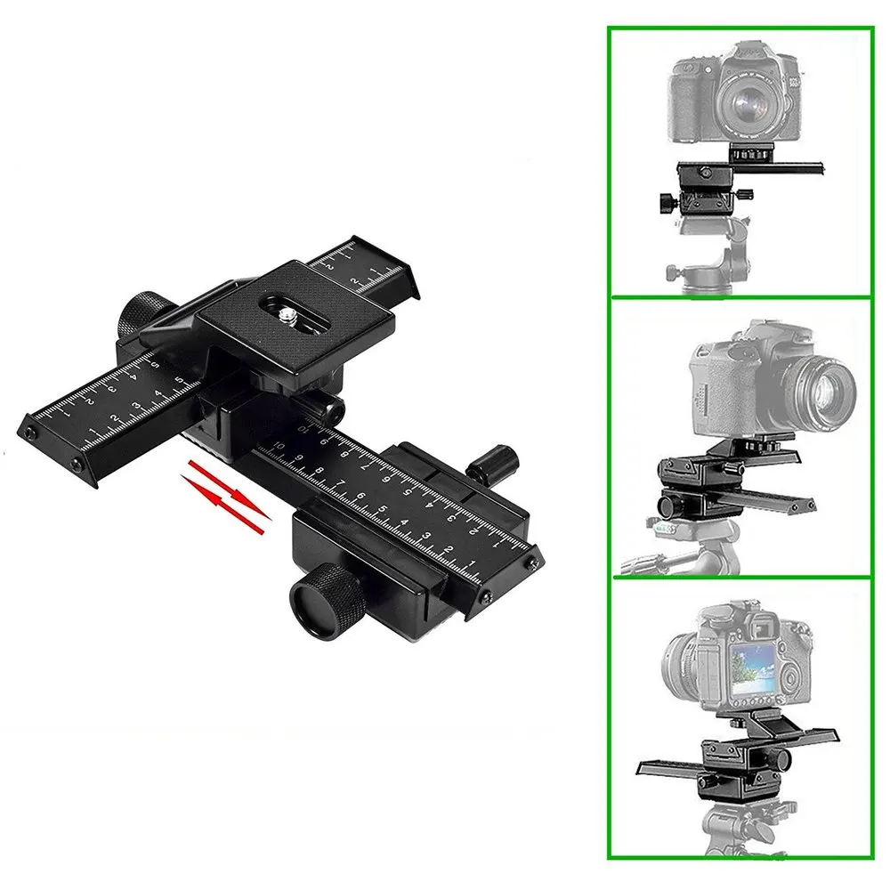 

4-Way Macro Focusing Rail Slider/Close-Up Shooting for Digital SLR Camera with Standard 1/4-Inch Screw Hole quick release