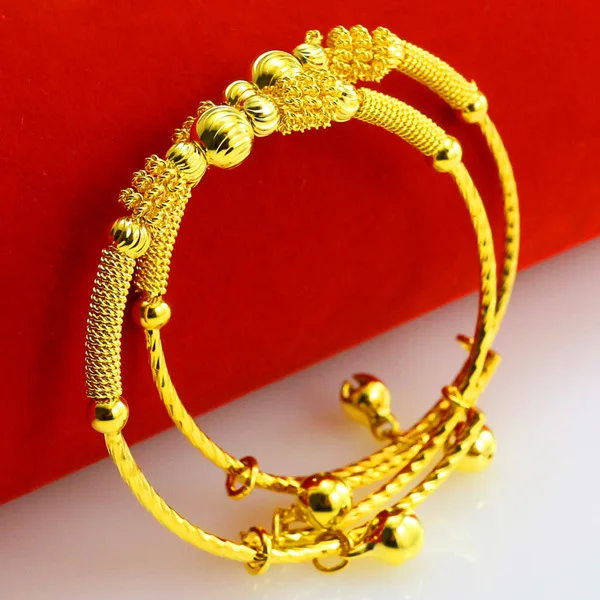 Christmas Gift Small Bangle for Girls/Baby Yellow Gold Filled Charm Beads Bracelet Small Bell Jewelry Child Party Gifts
Christmas Gift Small Bangle for Girls/Baby Yellow Gold Filled Charm Beads Bracelet Small Bell Jewelry Child Party Gifts