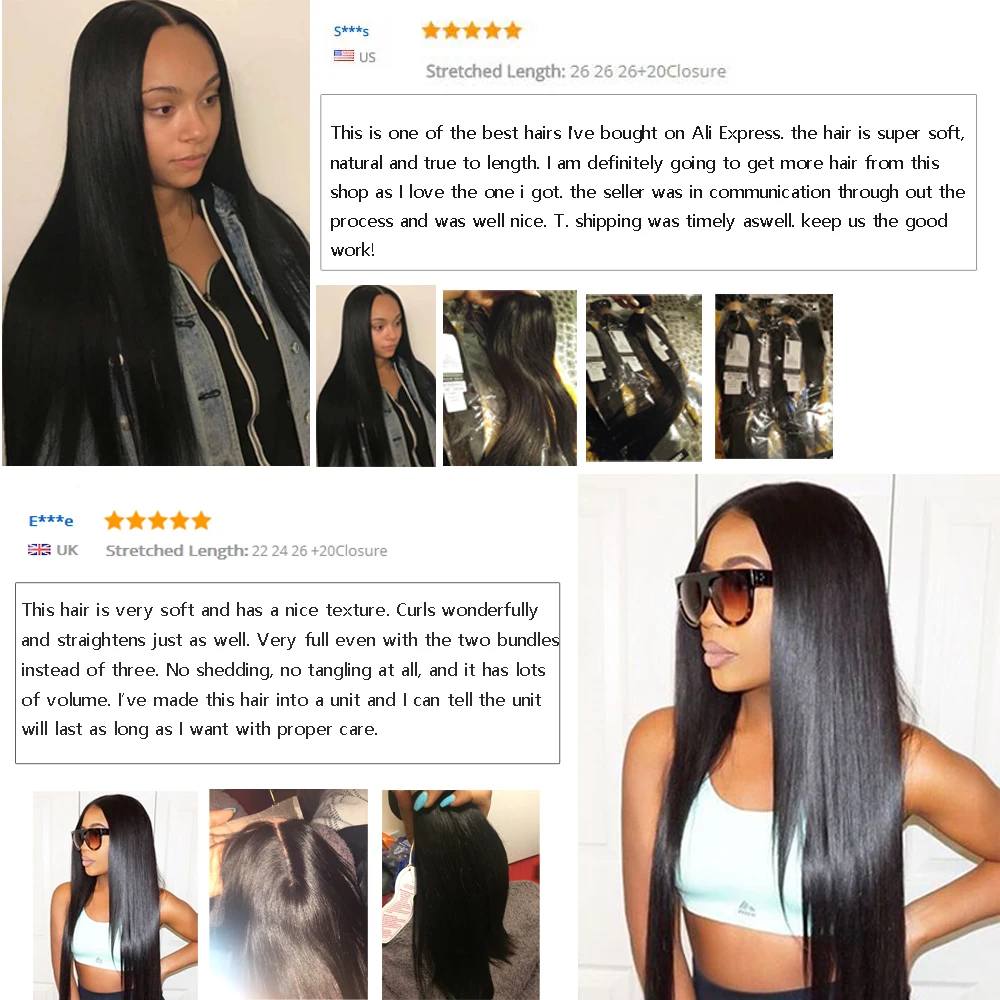 13 4 Lace Frontal Closure With Bundles Brazilian Straight Hair