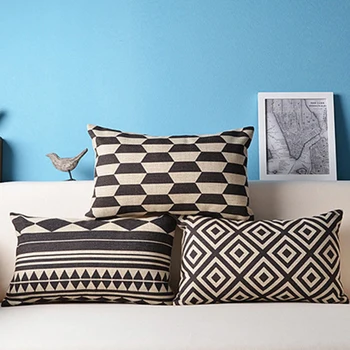 Linen Pillow Cover Cushion Cover Northern Europe Geometric Black and Beige Home Decorative Pillow Case 30x50cm Lumbar pillow
Linen Pillow Cover Cushion Cover Northern Europe Geometric Black and Beige Home Decorative Pillow Case 30x50cm Lumbar pillow