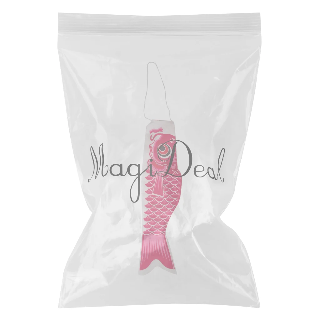 MagiDeal 40cm Japanese Windsock Carp Flag Koi Nobori Sailfish Fish Wind Streamer Pink hot sale