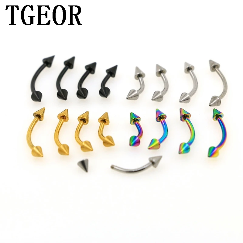Free shipping wholesale 100pcs 16G curved spike surgical Stainless Steel eyebrow piercing plated titanium colors eyebrow ring
Free shipping wholesale 100pcs 16G curved spike surgical Stainless Steel eyebrow piercing plated titanium colors eyebrow ring