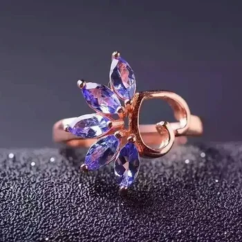 100% fidelity Natural tanzanite Ring s925 sterling silver Natural blue gemstone petal ring fashion fine Jewelry for women party
100% fidelity Natural tanzanite Ring s925 sterling silver Natural blue gemstone petal ring fashion fine Jewelry for women party