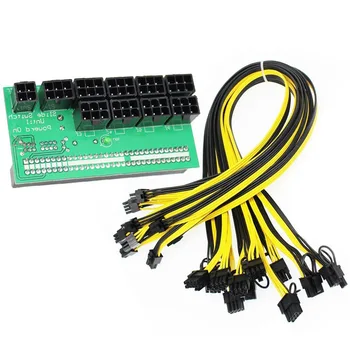 Ethereum ETH ZEC Mining Server Power Supply 12V GPU / PSU Breakout Board 9pcs 18AWG PCI-E 6 Pin To 6+2 Pin Cables Power Adapter
Ethereum ETH ZEC Mining Server Power Supply 12V GPU / PSU Breakout Board 9pcs 18AWG PCI-E 6 Pin To 6+2 Pin Cables Power Adapter