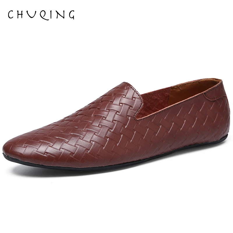 CHUQING Men Weave Leather Falt Shoes Casual Loafers Slip On Mens Dress Business Driving Shoes
CHUQING Men Weave Leather Falt Shoes Casual Loafers Slip On Mens Dress Business Driving Shoes