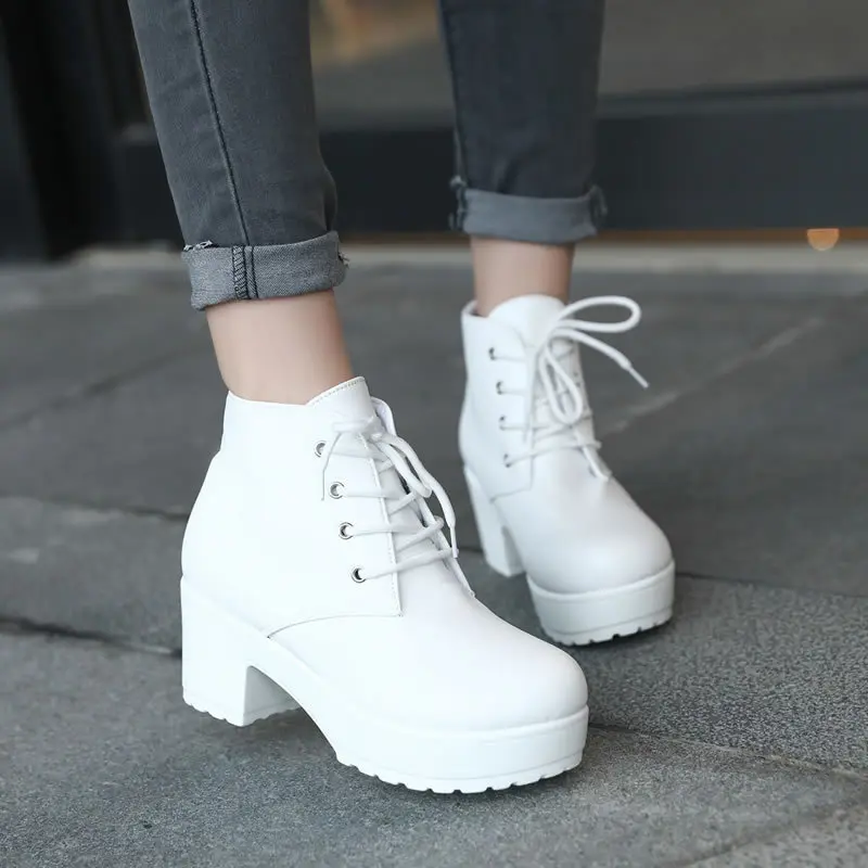 DIJIGIRLS 2018 Fashion Women Boots Square Heel Platforms PU Leather Thigh High Pump Boots Motorcycle Shoes Hot Sale
DIJIGIRLS 2018 Fashion Women Boots Square Heel Platforms PU Leather Thigh High Pump Boots Motorcycle Shoes Hot Sale